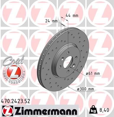 Zimmermann 470.2423.52 - Brzdový kotúč -