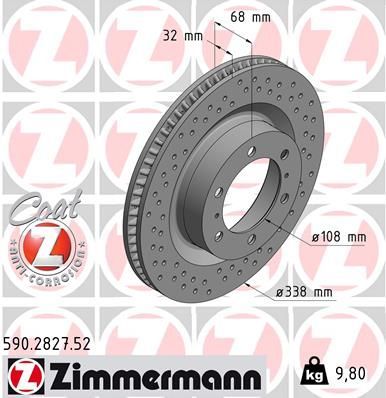 Zimmermann 590.2827.52 - Brzdový kotúč -