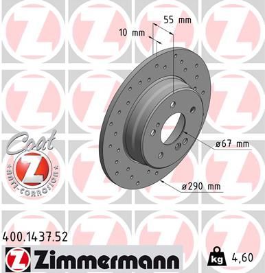 Zimmermann 400.1437.52 - Brzdový kotúč -