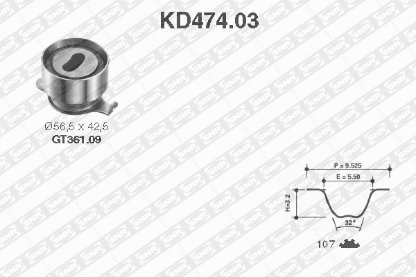 SNR KD474.03 - Rozvodová sada -