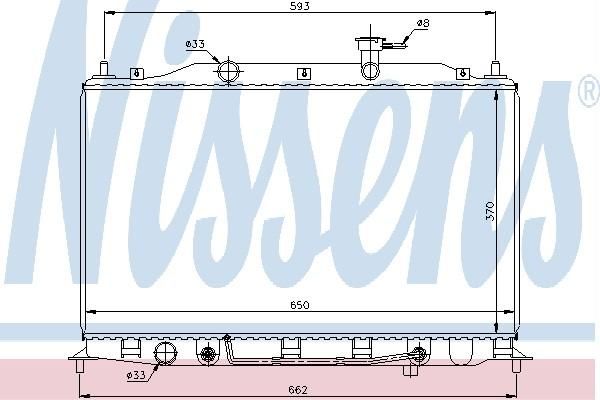 Nissens 67502 - Chladič vody -