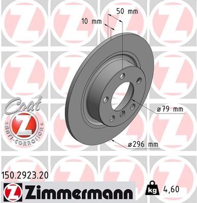 Zimmermann 150.2923.20 - Brzdový kotúč -