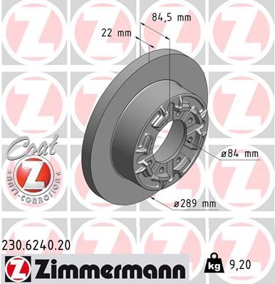 Zimmermann 230.6240.20 - Brzdový kotúč -