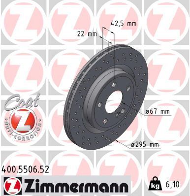 Zimmermann 400.5506.52 - Brzdový kotúč -