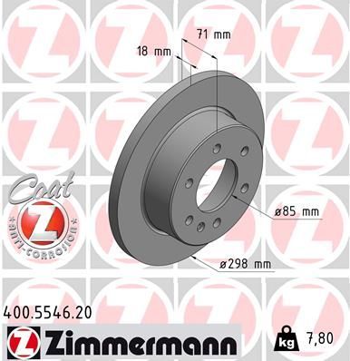 Zimmermann 400.5546.20 - Brzdový kotúč -