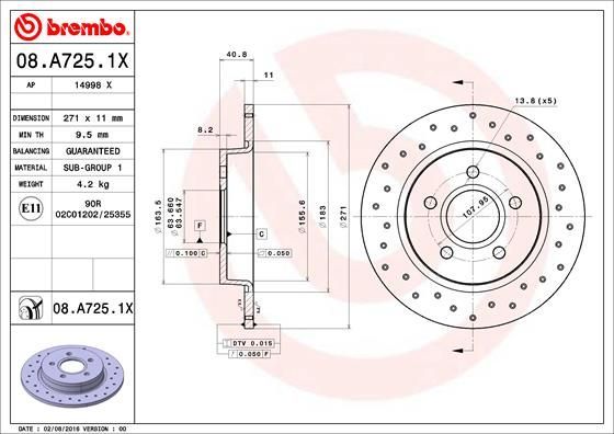 Brembo 08.A725.1X
