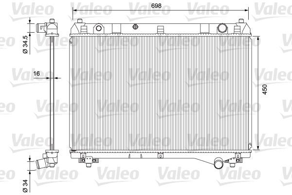 Valeo 701722 - Chladič vody -