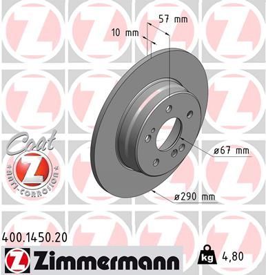 Zimmermann 400.1450.20 - Brzdový kotúč -