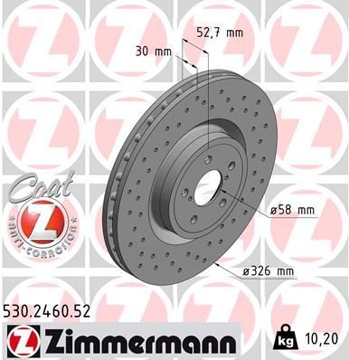 Zimmermann 530.2460.52 - Brzdový kotúč -