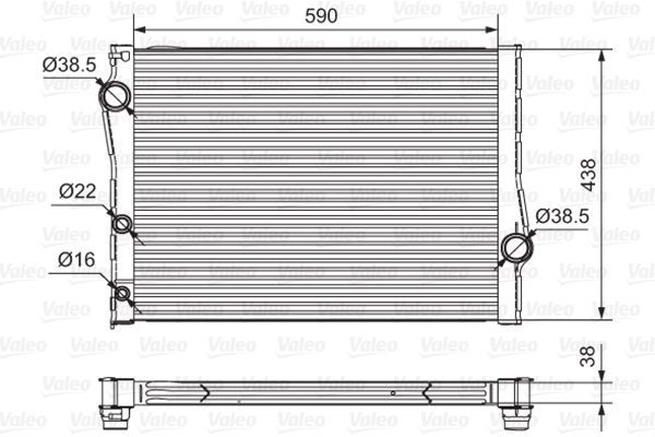 Valeo 701549 - Chladič vody -