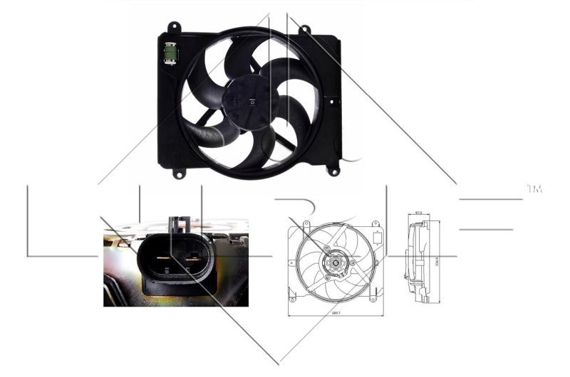 NRF 47255 - Ventilátor motora -