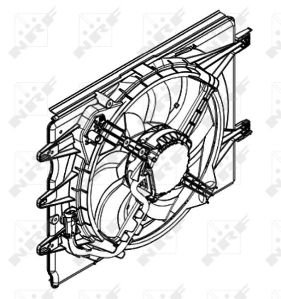 NRF 47595 - Ventilátor motora -