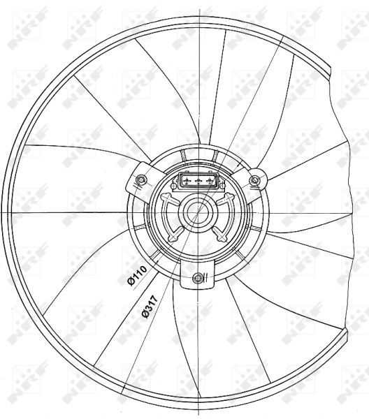 NRF 47660 - Ventilátor motora -
