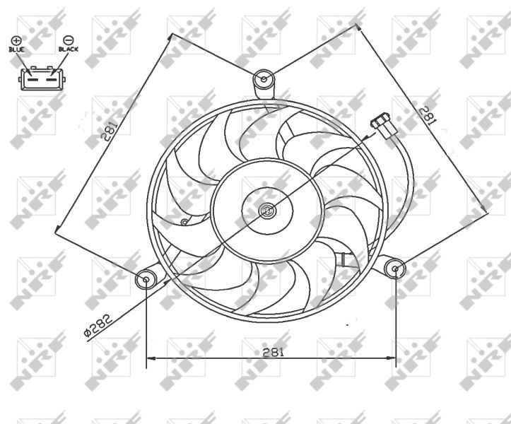 NRF 47745 - Ventilátor motora -