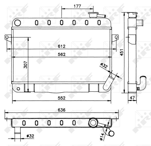 NRF 52162 - Chladič vody -