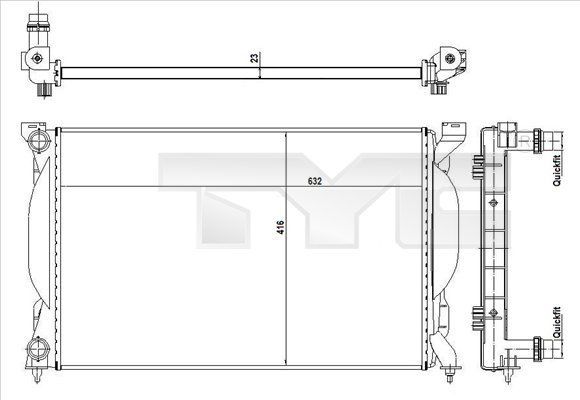 TYC 702-0012-R - Chladič vody -