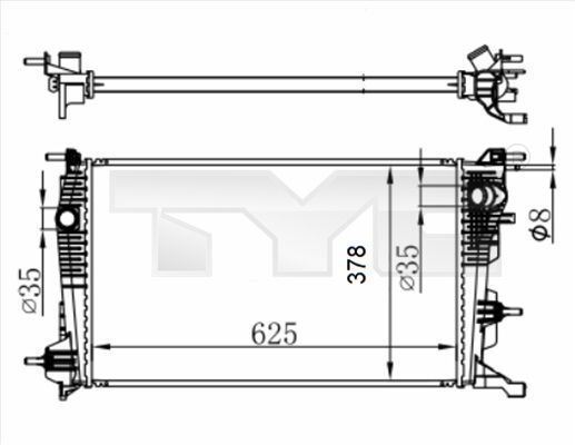 TYC 728-0065-R - Chladič vody -