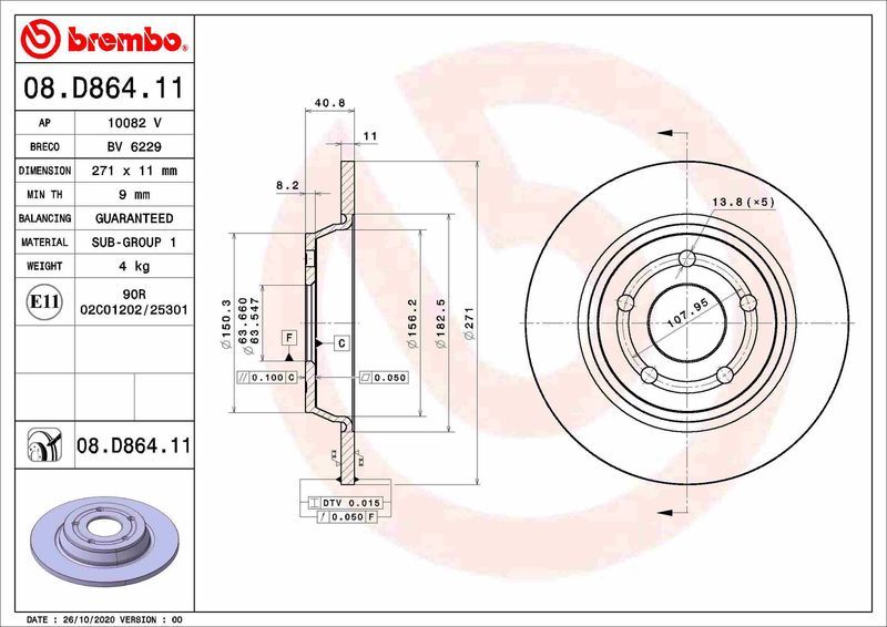 Brembo 08.D864.11