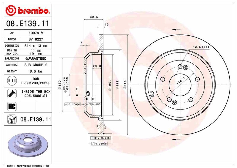 Brembo 08.E139.11