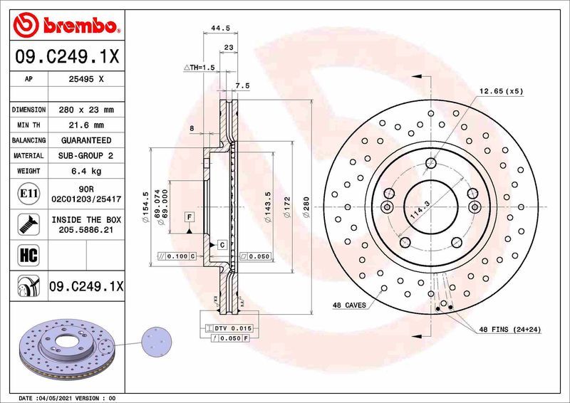 Brembo 09.C249.1X