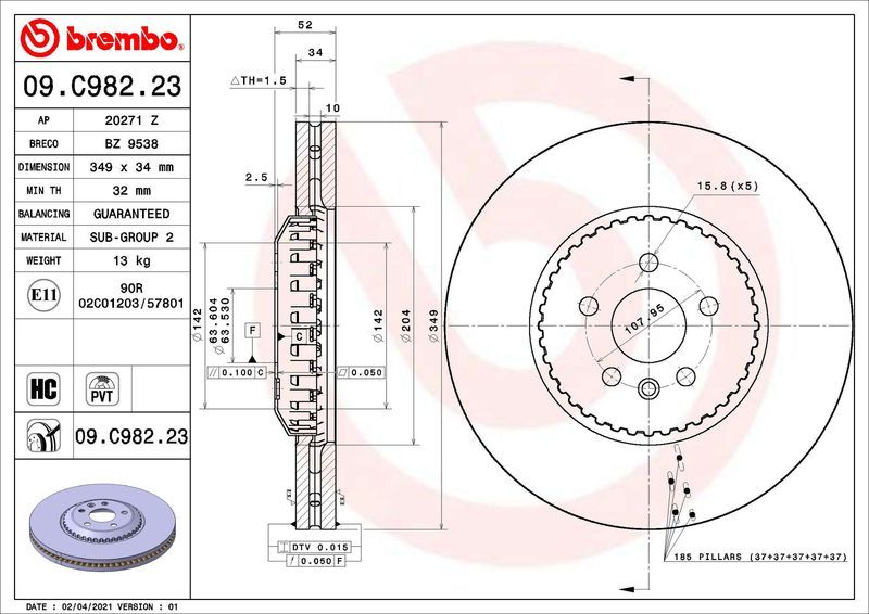 Brembo 09.C982.23