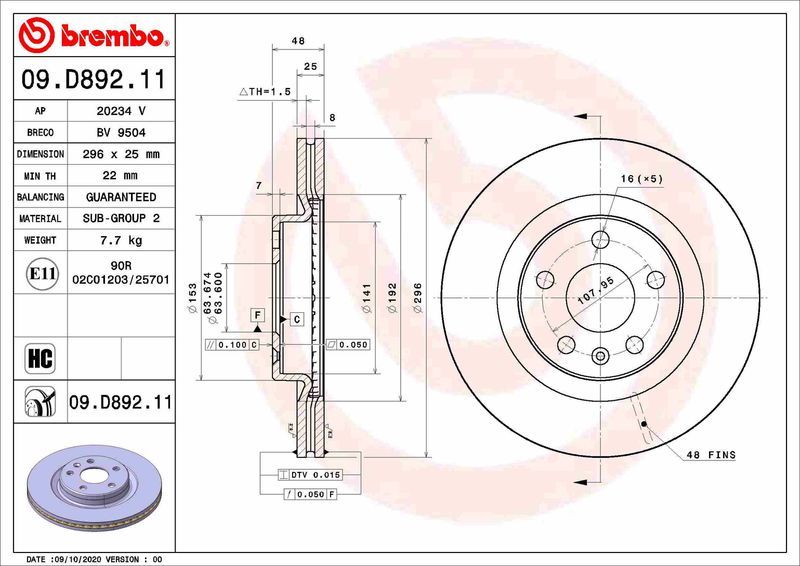 Brembo 09.D892.11