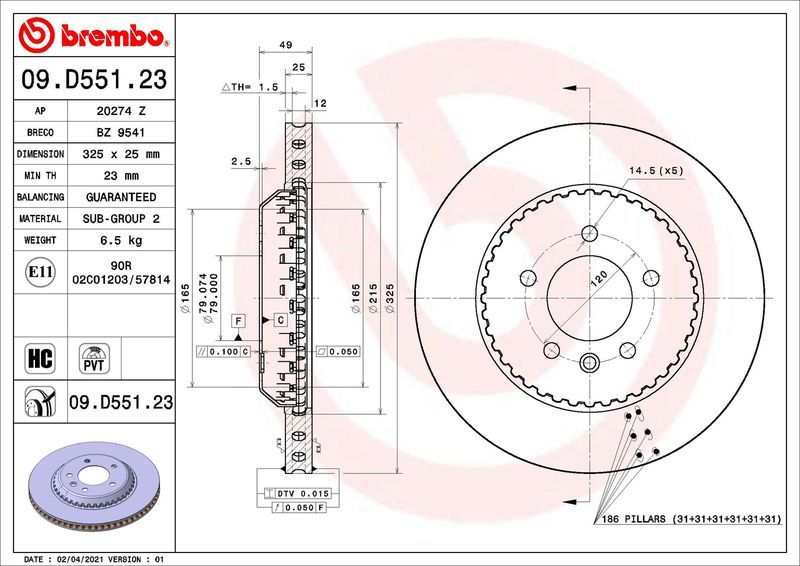 Brembo 09.D551.23