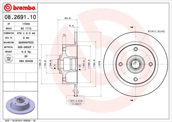 Brembo 08.2691.10