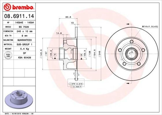 Brembo 08.6911.14