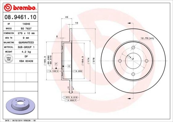 Brembo 08.9461.10
