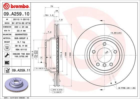 Brembo 09.A259.10