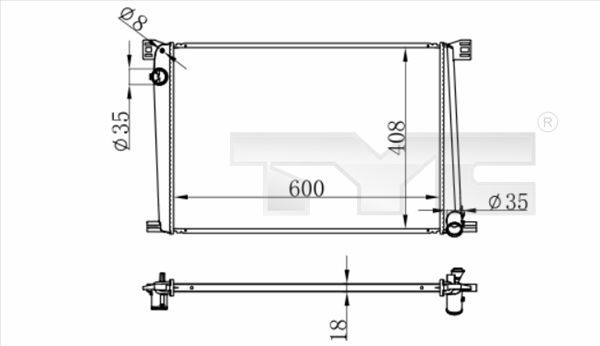 TYC 703-0011 - Chladič vody -