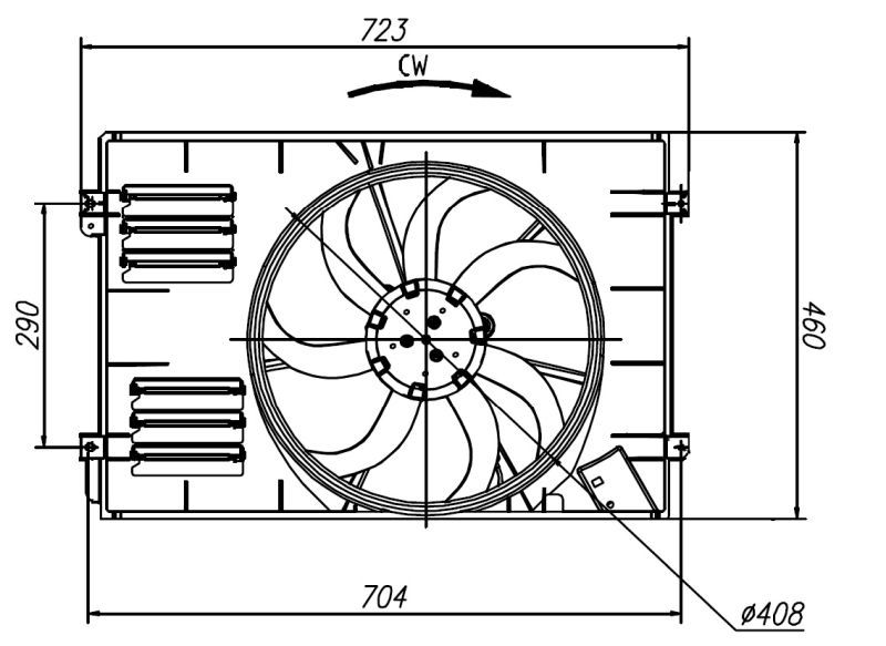 NRF 47925 - Ventilátor motora -