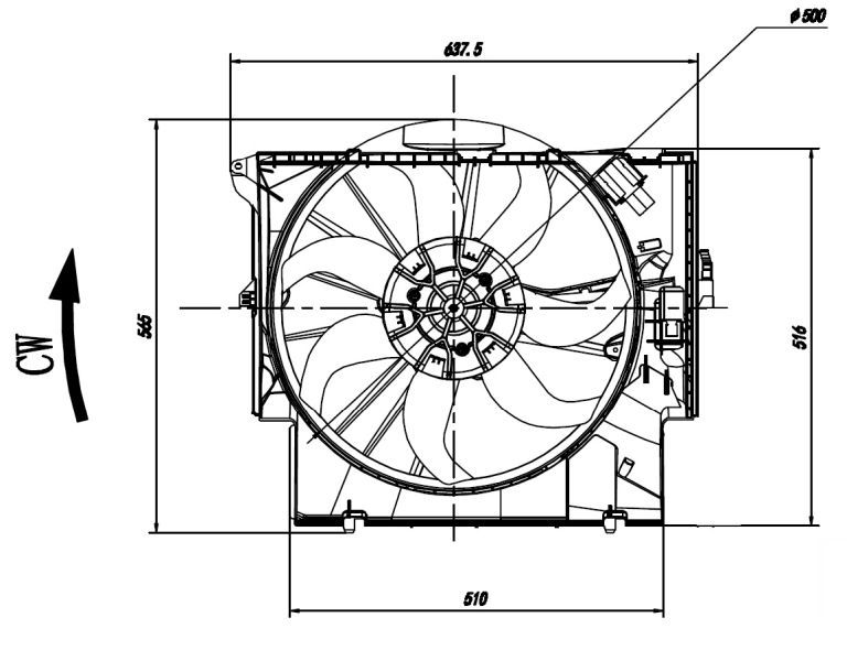 NRF 47923 - Ventilátor motora -