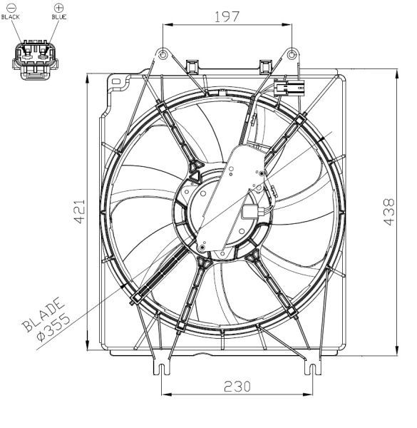 NRF 47934 - Ventilátor motora -