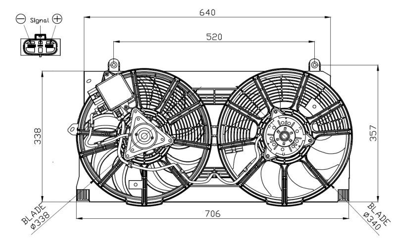 NRF 47940 - Ventilátor motora -