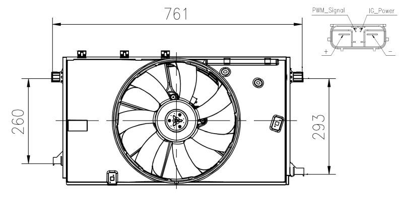 NRF 47933 - Ventilátor motora -
