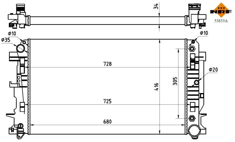 NRF 53833A - Chladič vody -
