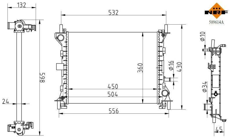 NRF 509614A - Chladič vody -
