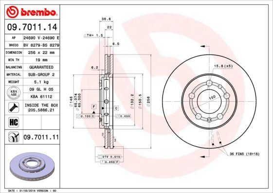 Brembo 09.7011.14