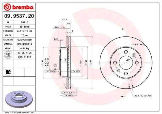 Brembo 09.9537.20
