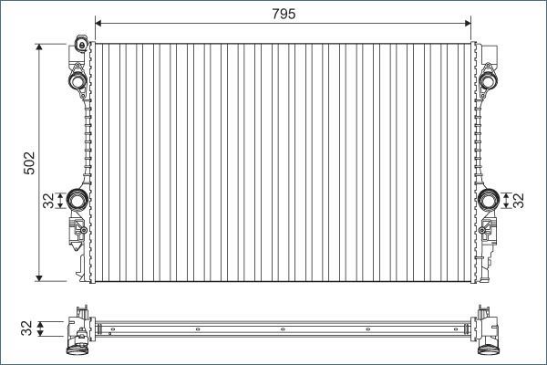 Valeo 701126 - Chladič vody -