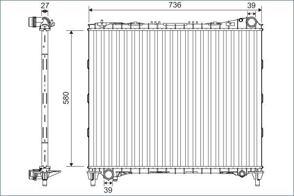 Valeo 701127 - Chladič vody -