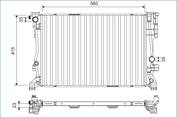 Valeo 701158 - Chladič vody -