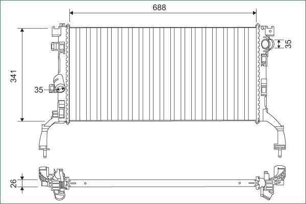 Valeo 701159 - Chladič vody -