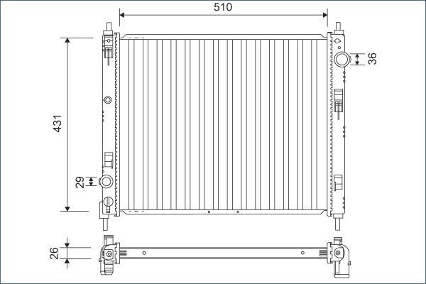 Valeo 701160 - Chladič vody -