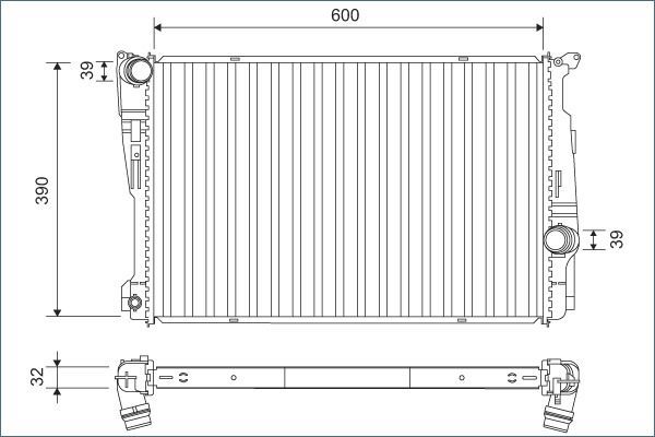 Valeo 701162 - Chladič vody -