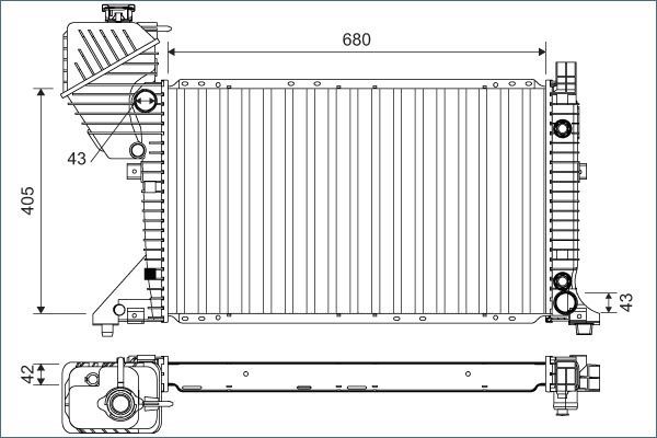 Valeo 701163 - Chladič vody -