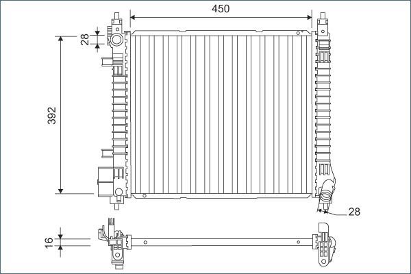 Valeo 701169 - Chladič vody -