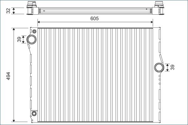 Valeo 701172 - Chladič vody -
